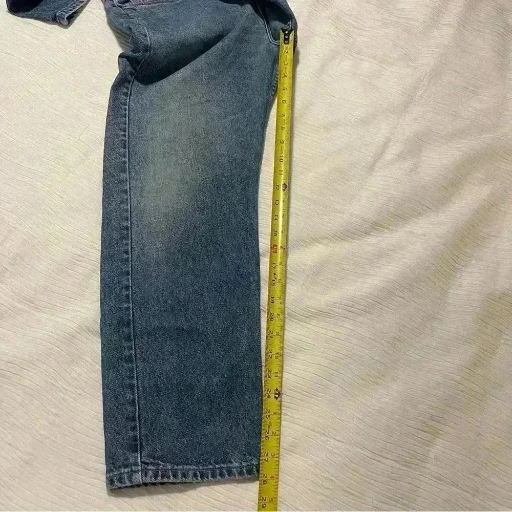 Vintage LEVI'S 505 blue Blank ORANGE TAB pure cotton made USA Jeans 36x30